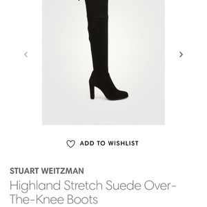 Stuart Weitzman Suede Over-The-Knee Boots size 8.5